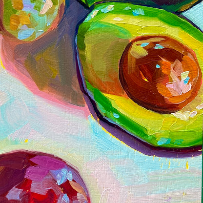 Pintura al óleo de mezcla de frutas