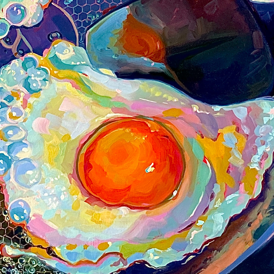 Pretty big eggs - Pintura Original al Óleo