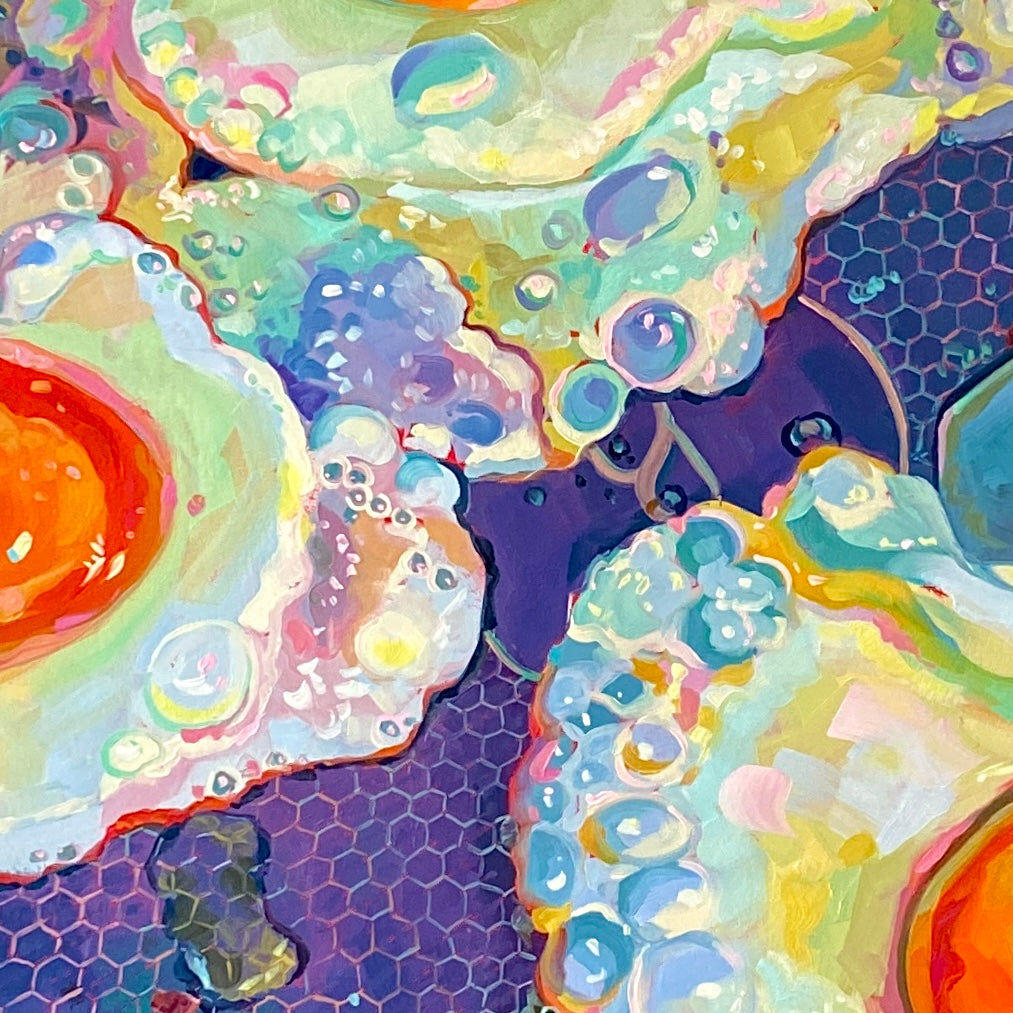 Pretty big eggs - Pintura Original al Óleo