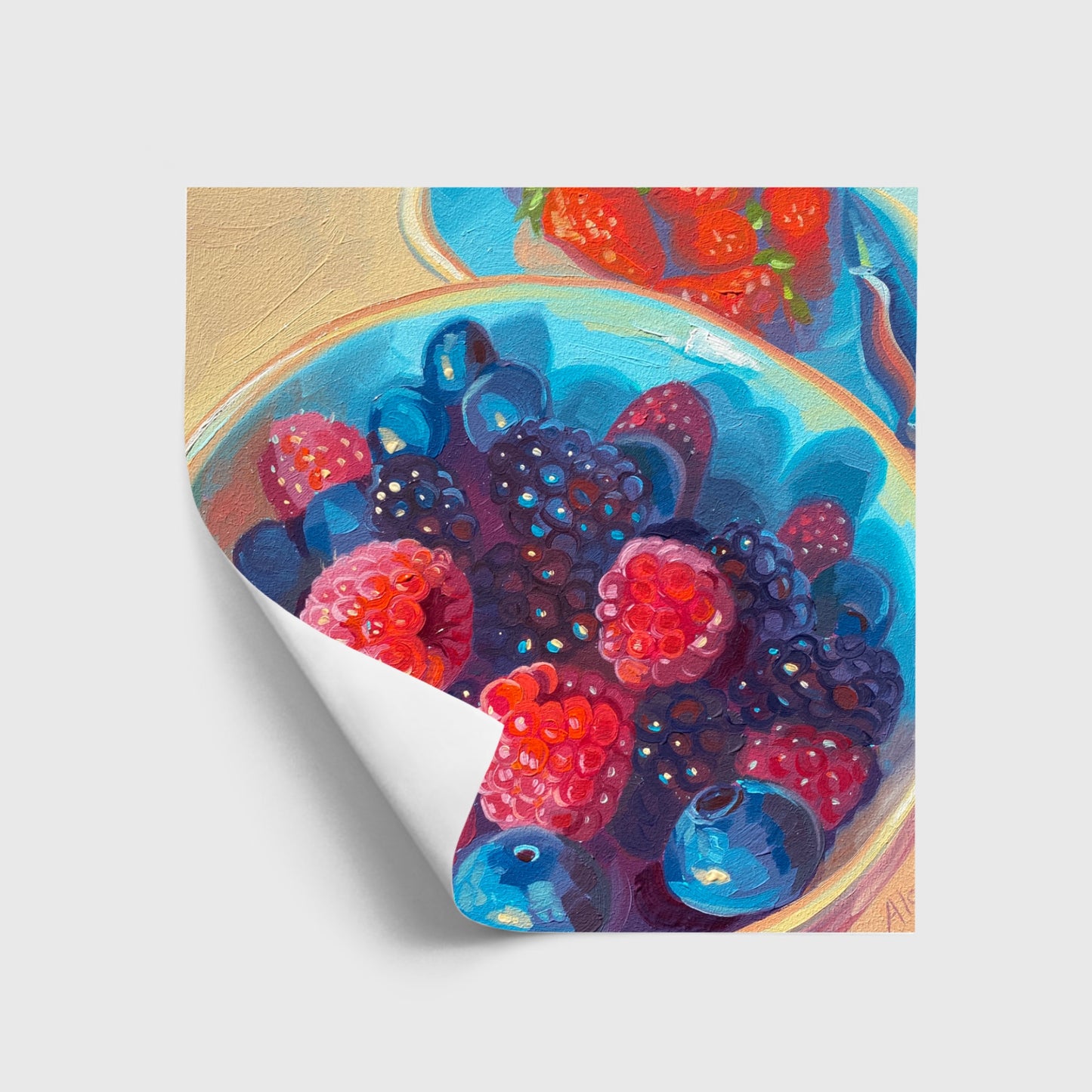 Berry bowl - Oil painting Print