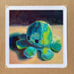 Grumpy octopus - Oil painting Print