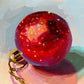 Red christmas ball (shiny) - Pintura Original al Óleo
