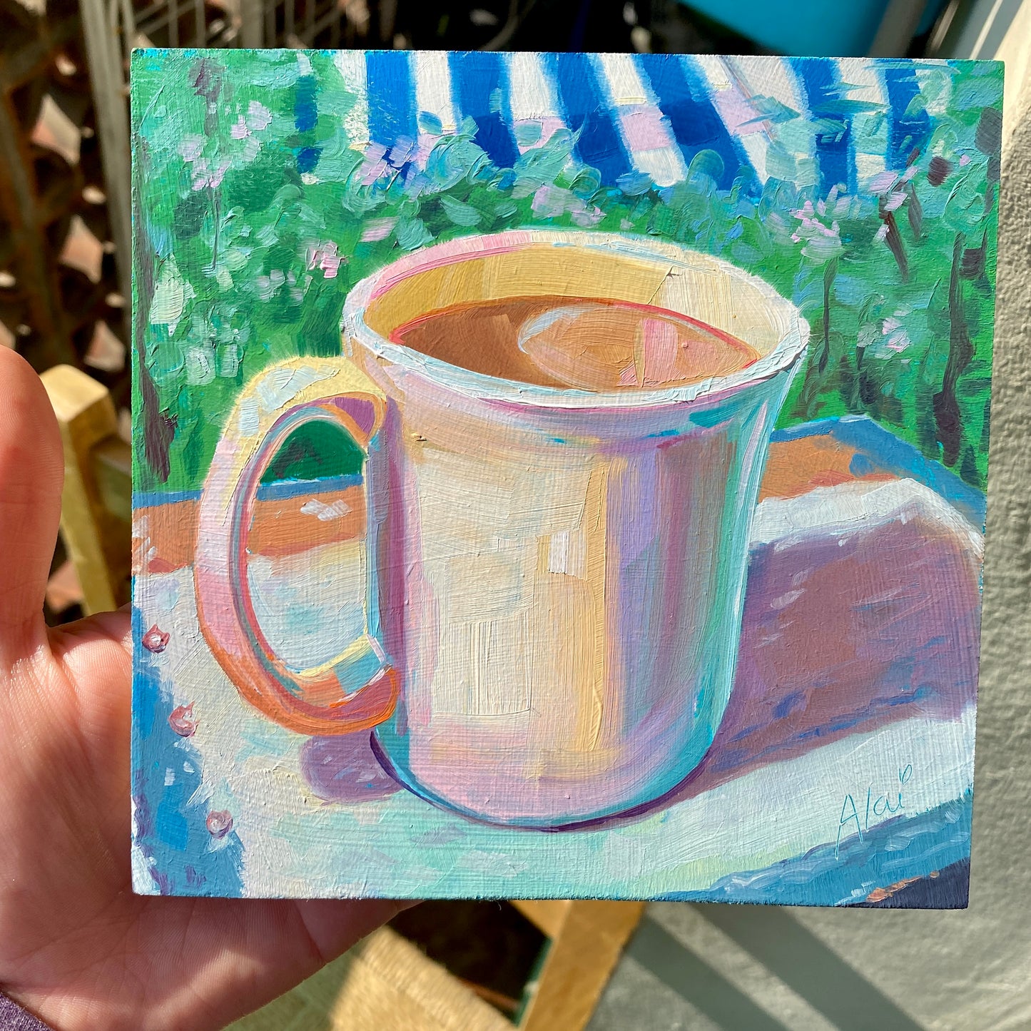 Coffee Mug - Original Oil Painting - Still Life Art - 6 inches