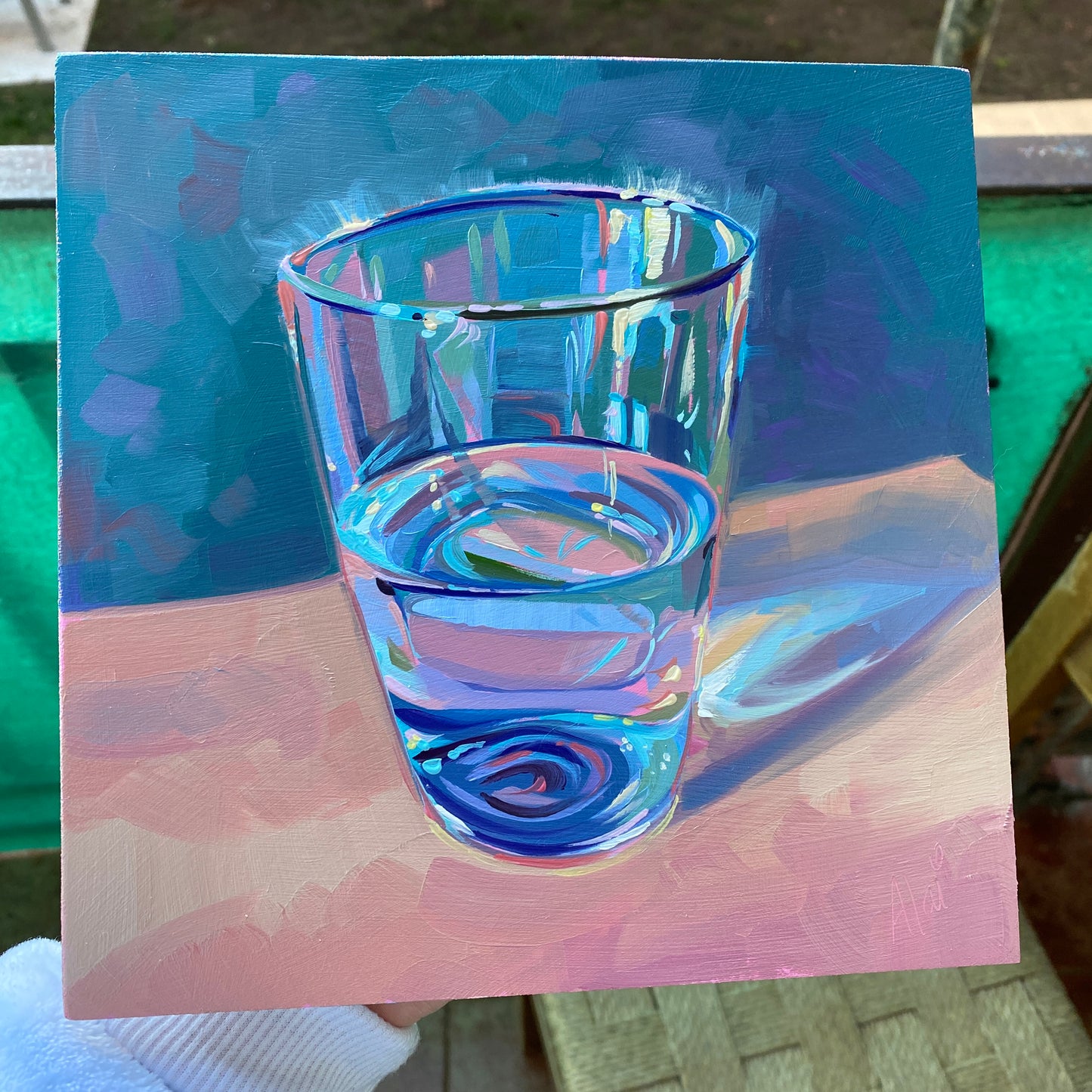 Vaso de agua IV Pintura al Óleo