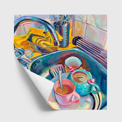 Kitchen sink VIII - Oil painting Print