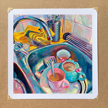 Kitchen sink VIII - Oil painting Print