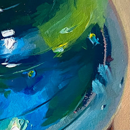 Little big marble - Original Oil Painting - 12x12 inches