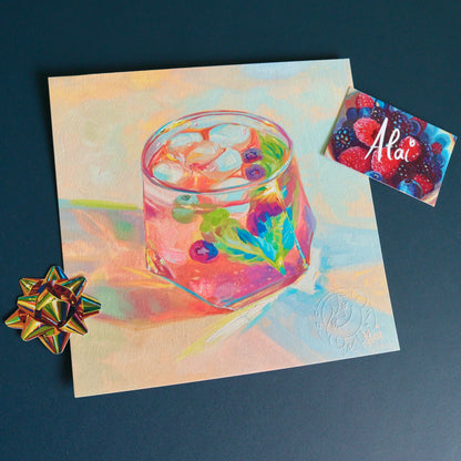 Iridescent tea - Oil painting Print