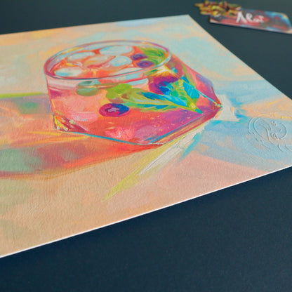 Iridescent tea - Oil painting Print