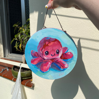 Reversible Original Oil Painting II - Pink/Blue Octoplushie