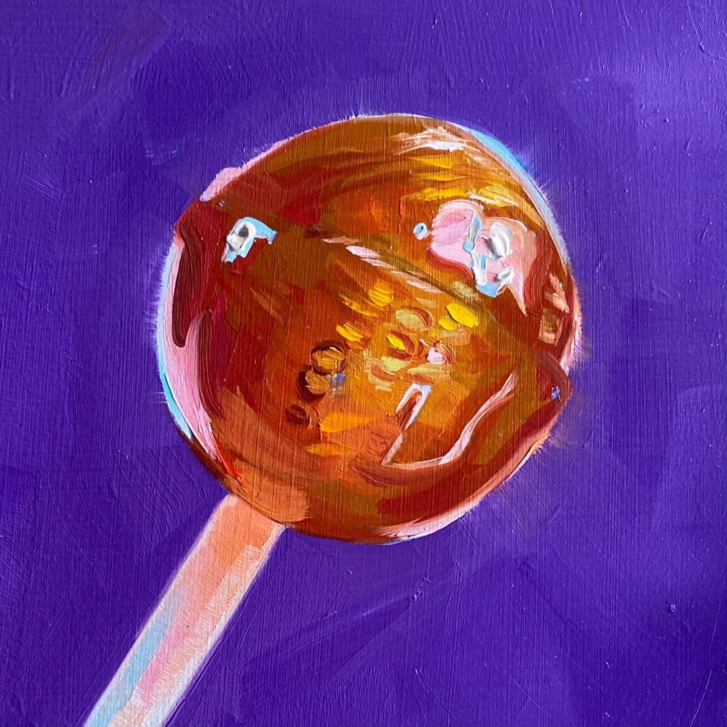 Pintura al óleo de piruleta