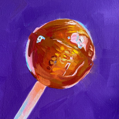 Pintura al óleo de piruleta