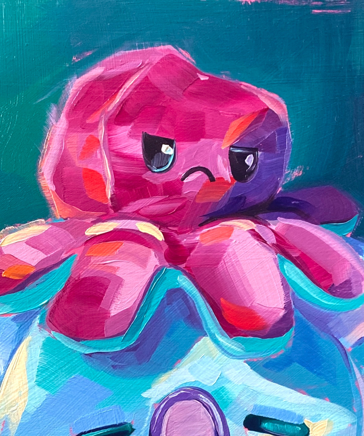 Koya y pulpo Pintura al óleo