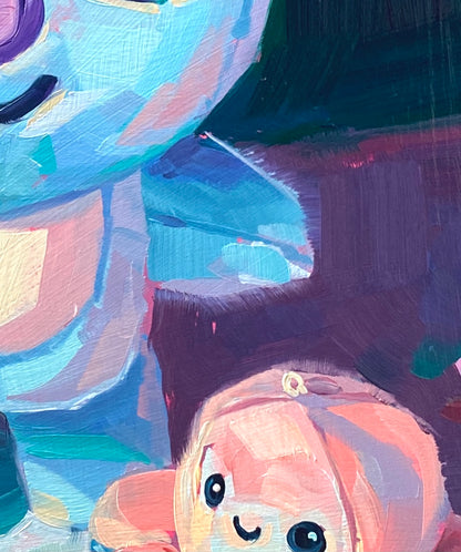 Koya y pulpo Pintura al óleo
