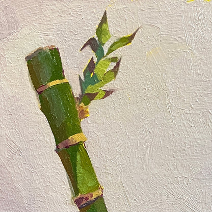 Bambú en un frasco Pintura al óleo
