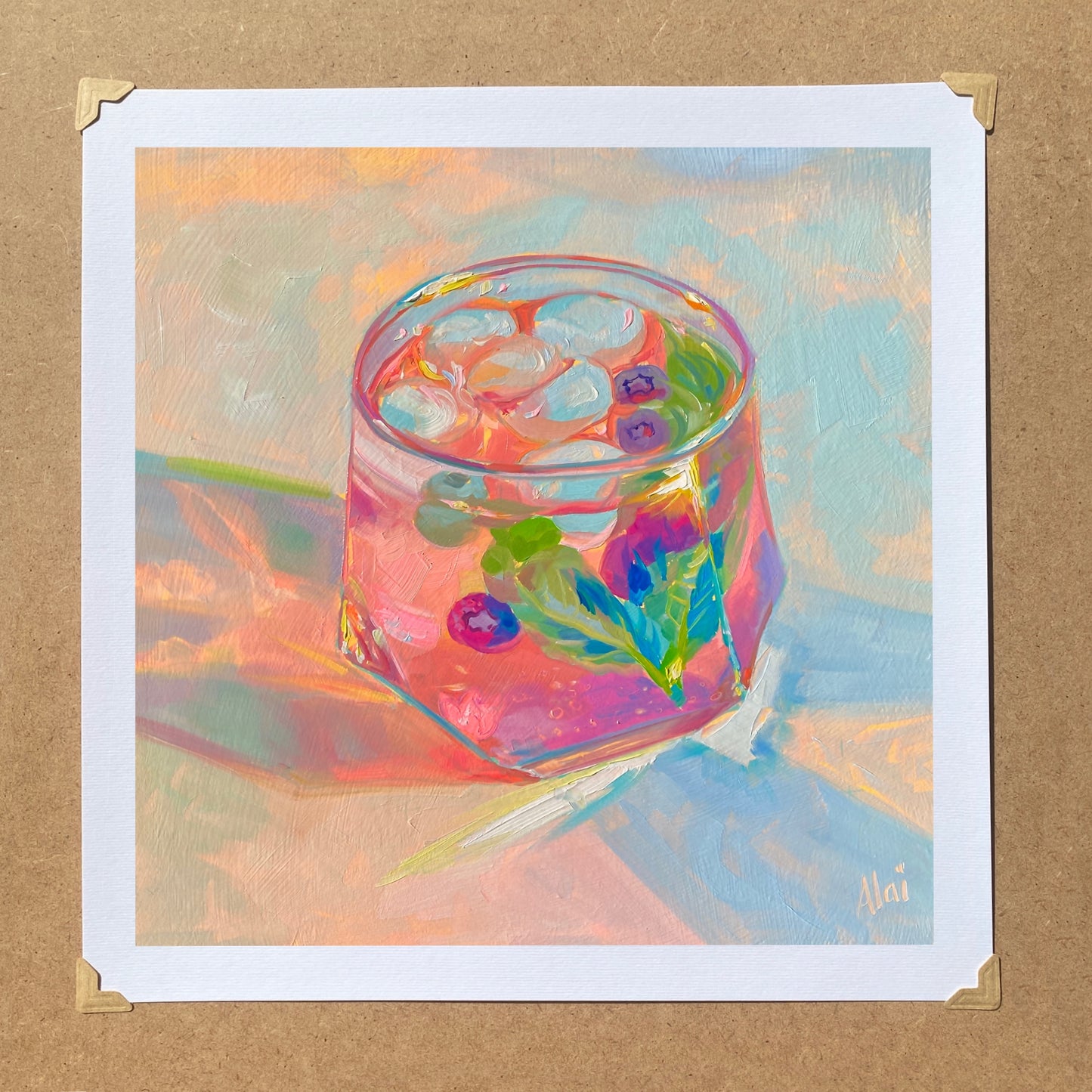 Iridescent tea - Oil painting Print