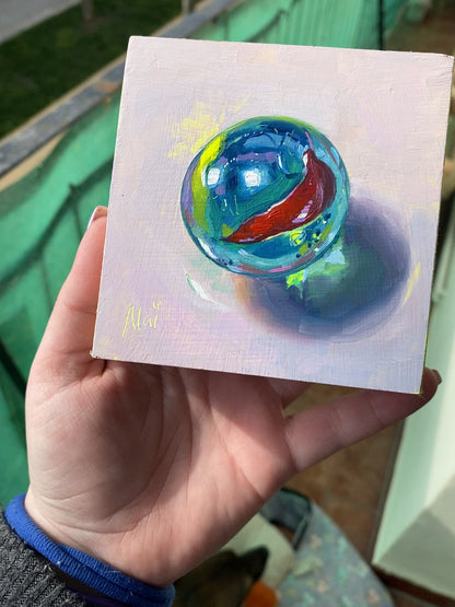 Pintura al óleo de mármol de agua de mar