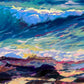 Oceanscape in pink - Pintura Original al Óleo