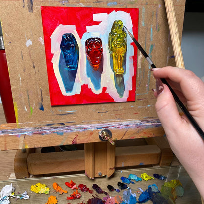 Spooky Gummies - Original Oil Painting - Halloween Candy Art - 6 inches