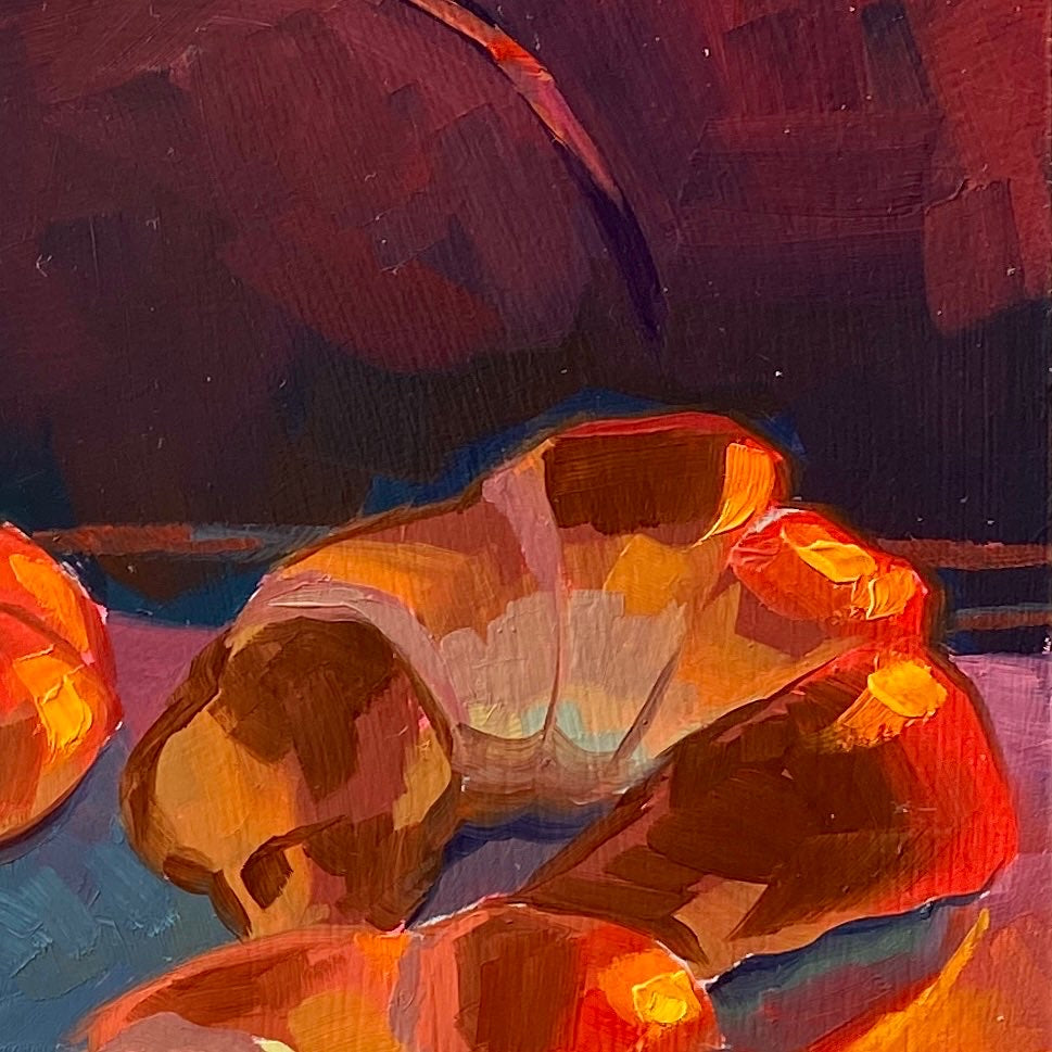 In the Oven - Original Oil Painting - Bakery Art - 12x12 inches