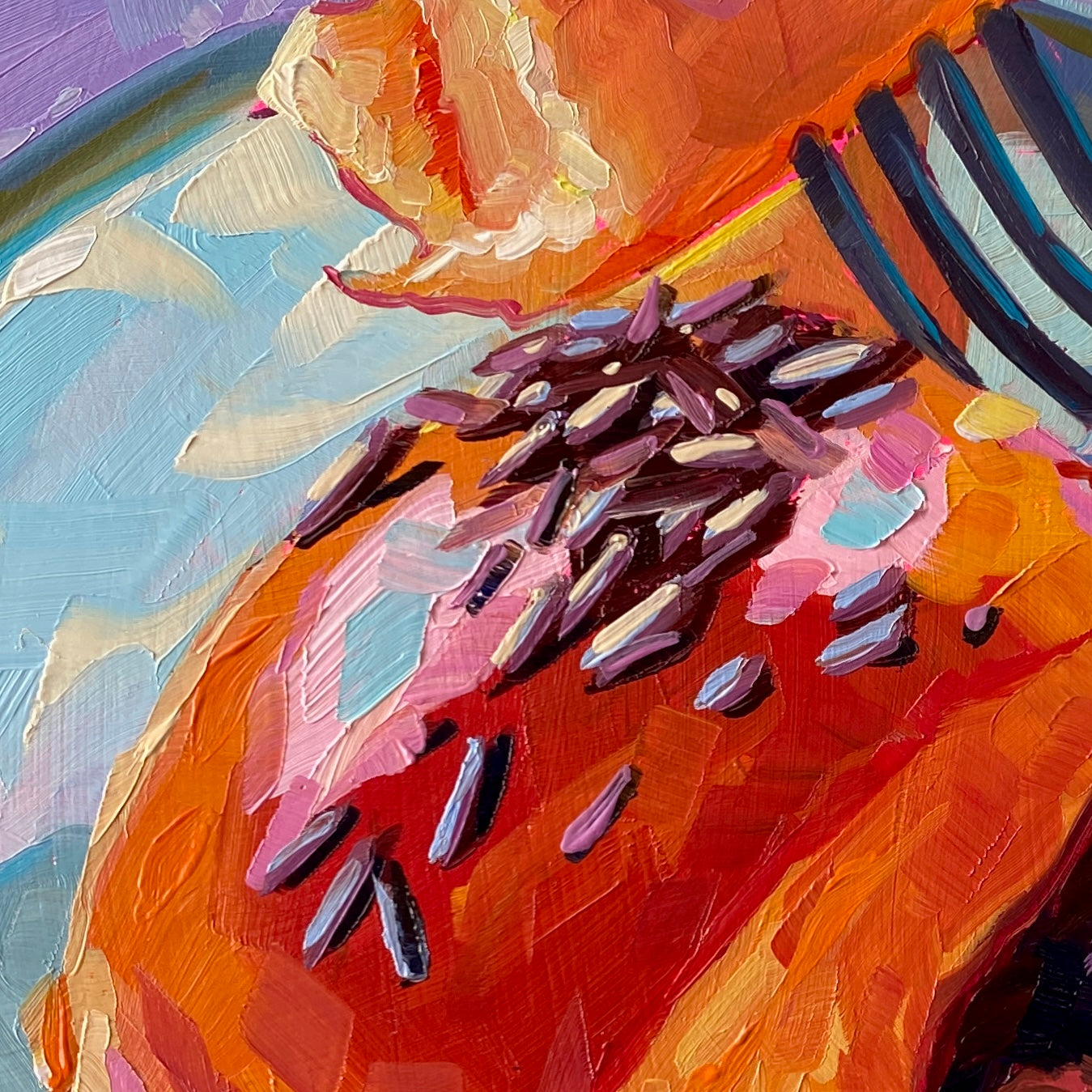 Pintura al óleo Pain au chocolate