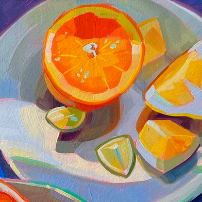 Citrus - Original Oil Painting - Fresh Fruit Still Life - 10 inches