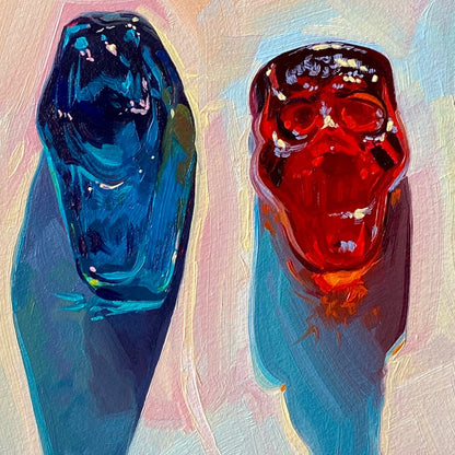 Spooky Gummies - Original Oil Painting - Halloween Candy Art - 6 inches