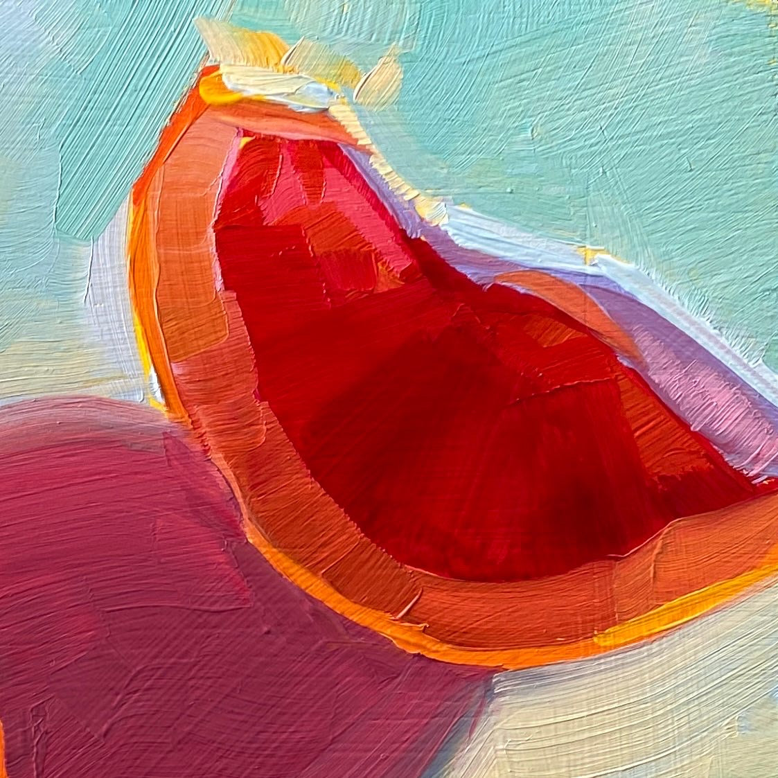 Grapefruits II - Original Oil Painting - 6x6 inches