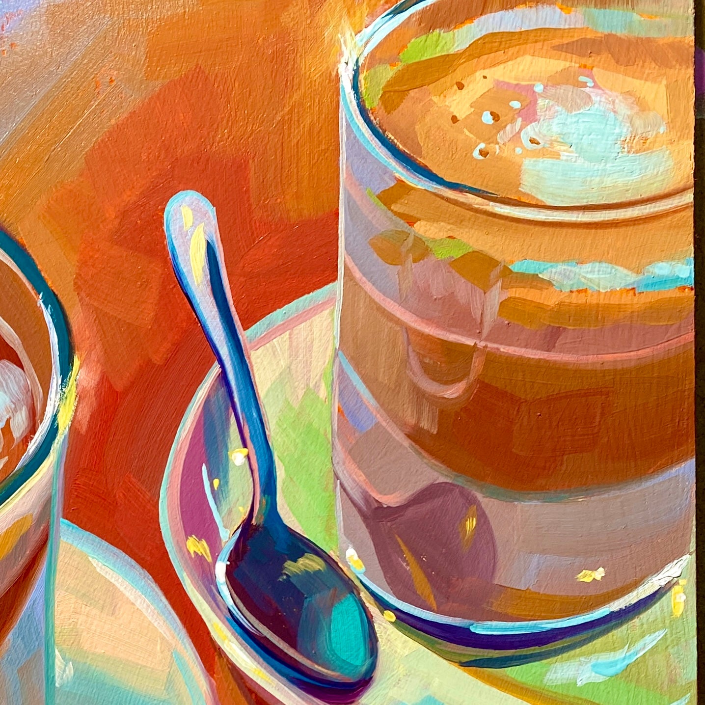 Café para dos Cuadro al Óleo