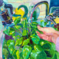 Watering plants - Oil painting Print