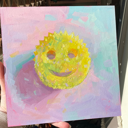 Papá exfoliante - Pintura al óleo original