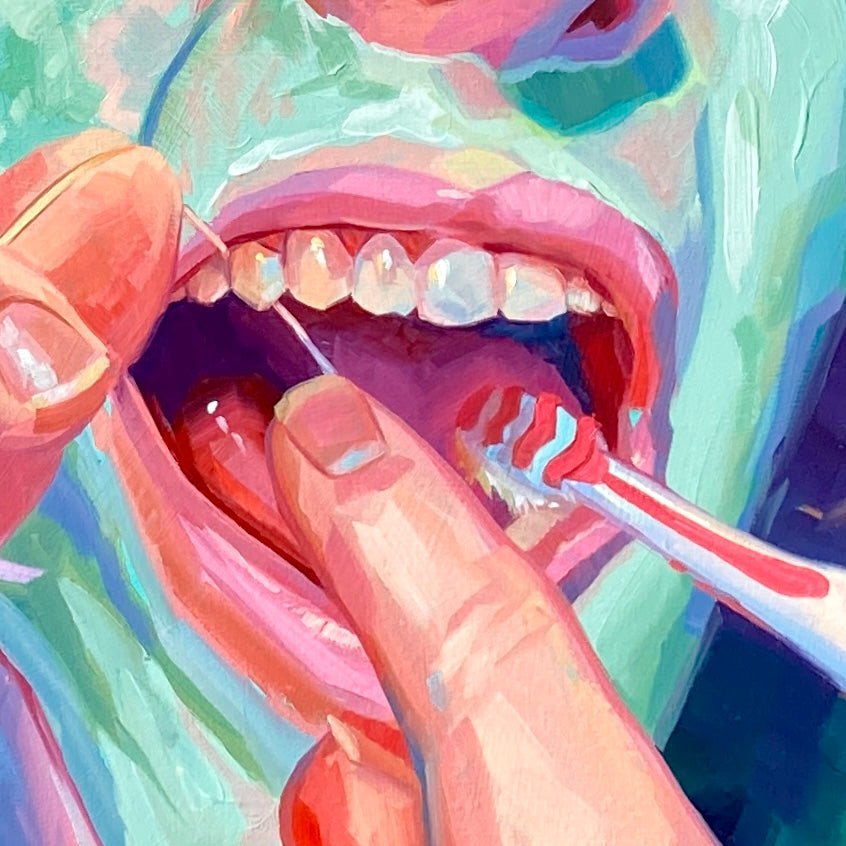 Multiverse of Self Care - Original Oil Painting - 20x20 inches