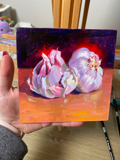 Ajos - Pintura al óleo original