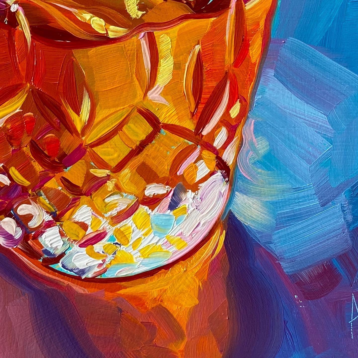 Bebida de fuego Pintura al óleo