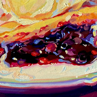 Pastel de arándanos Pintura al óleo