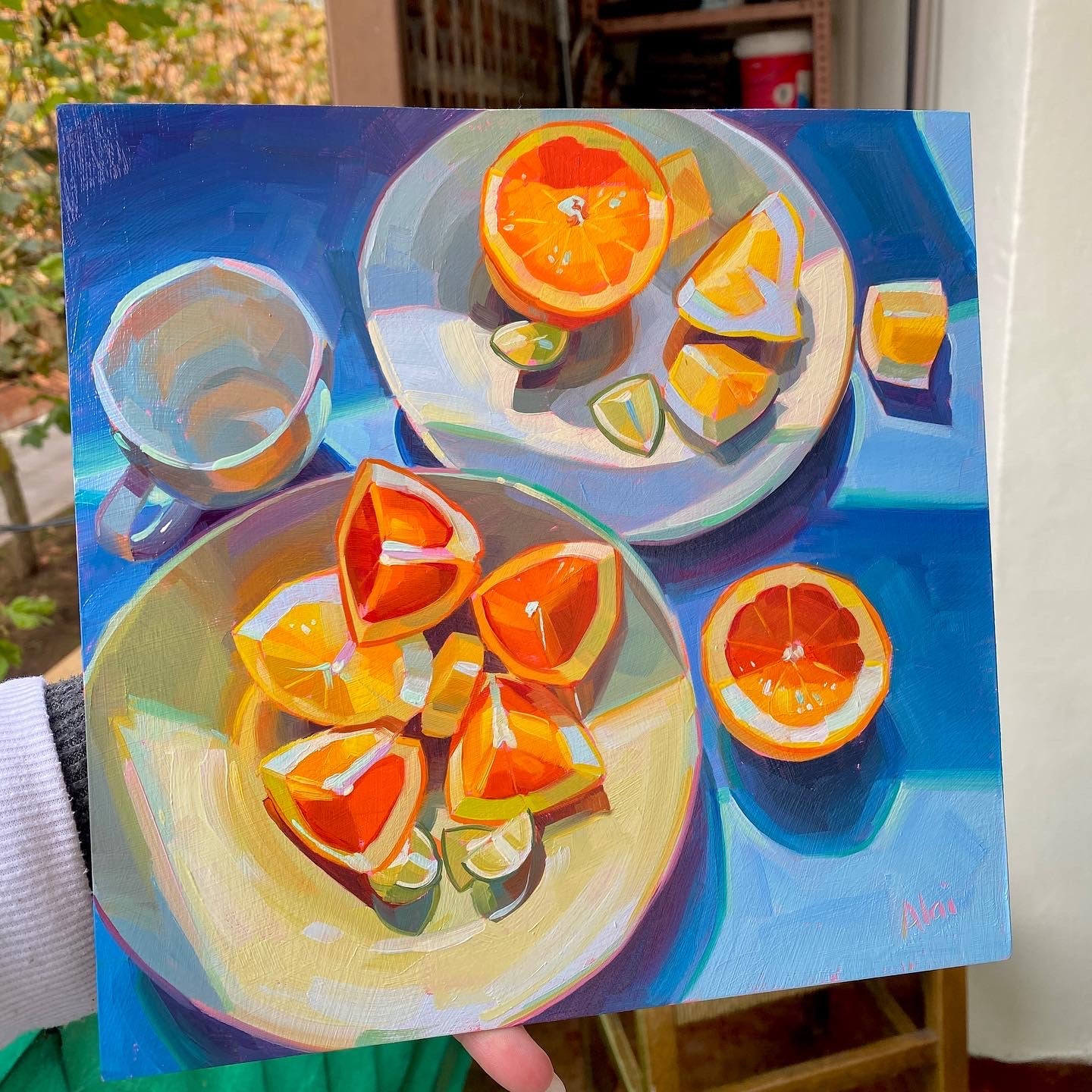 Citrus - Original Oil Painting - Fresh Fruit Still Life - 10 inches