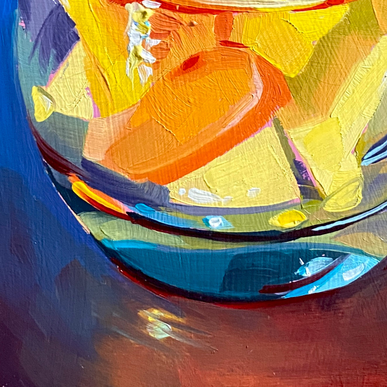 Fruit Macedonia - Original Oil Painting - 6x6 inches
