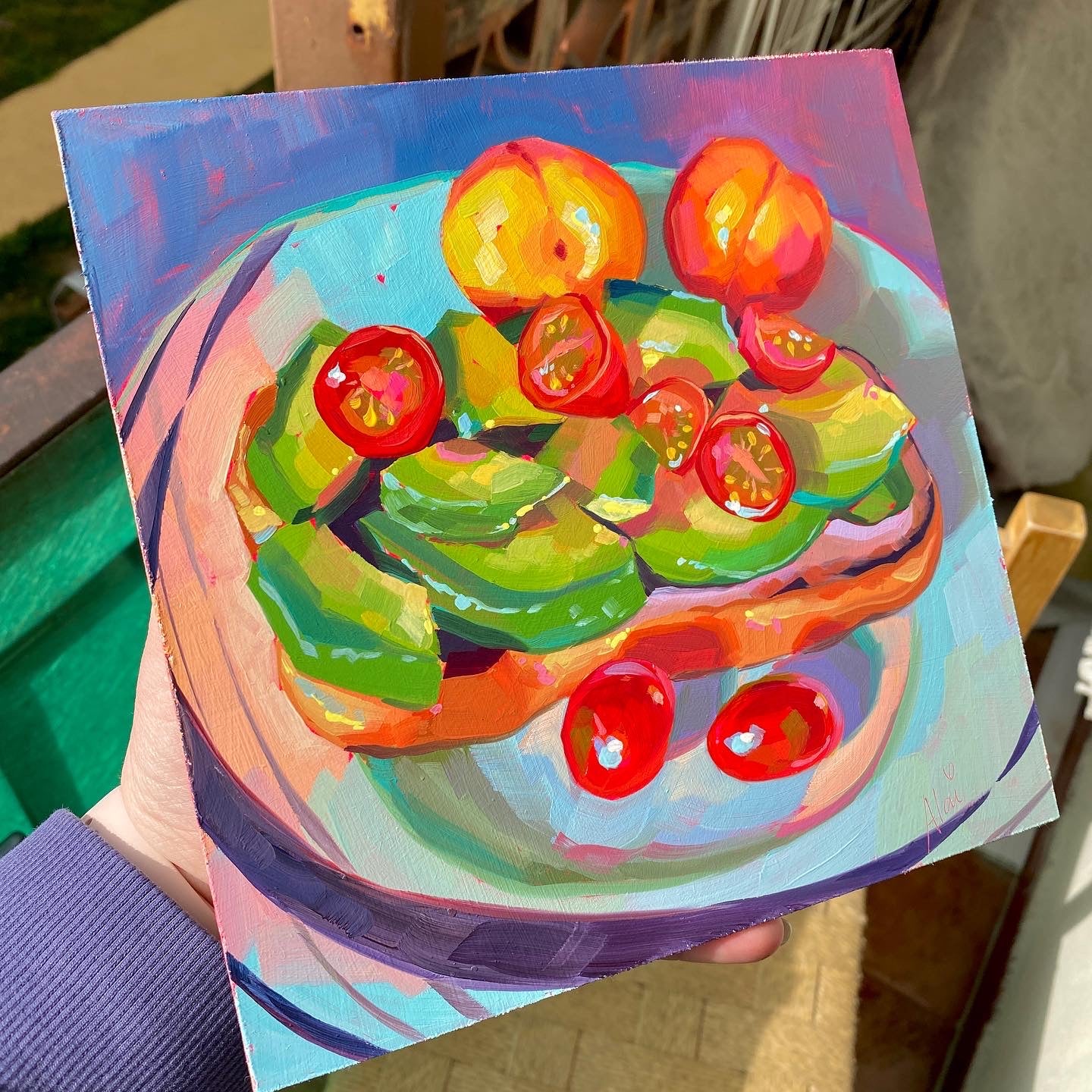 Tostada De Aguacate III Pintura Al Óleo