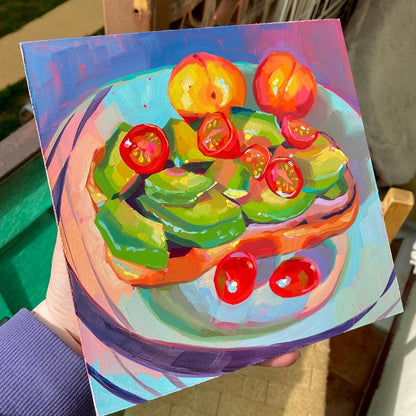 Tostada De Aguacate III Pintura Al Óleo