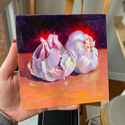 Ajos - Pintura al óleo original