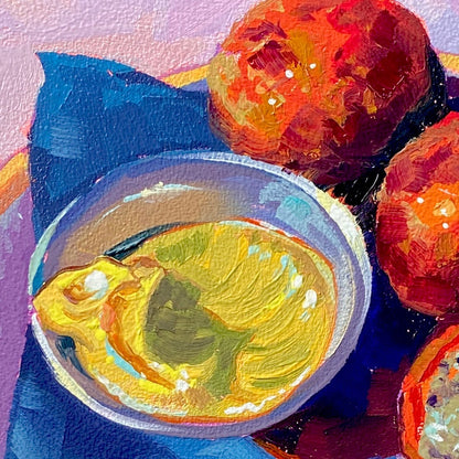 Bitterballen - Original Oil Painting - Dutch Food Art - 6 inches