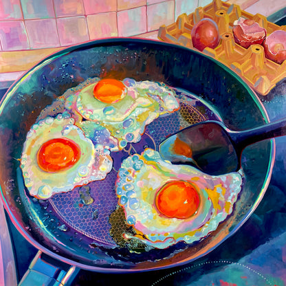 Pretty big eggs - Pintura Original al Óleo