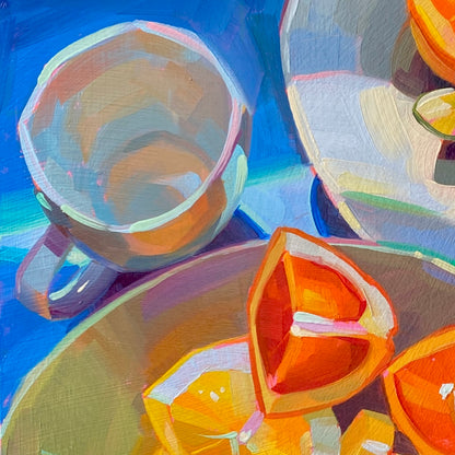 Citrus - Original Oil Painting - Fresh Fruit Still Life - 10 inches