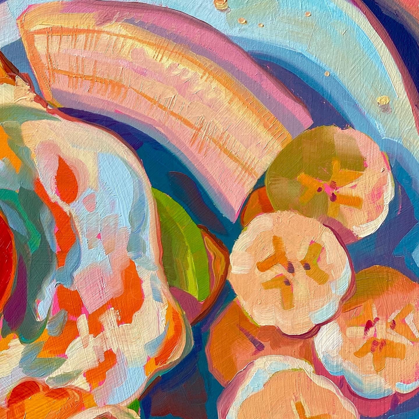 Tostada de huevo y aguacate Óleo