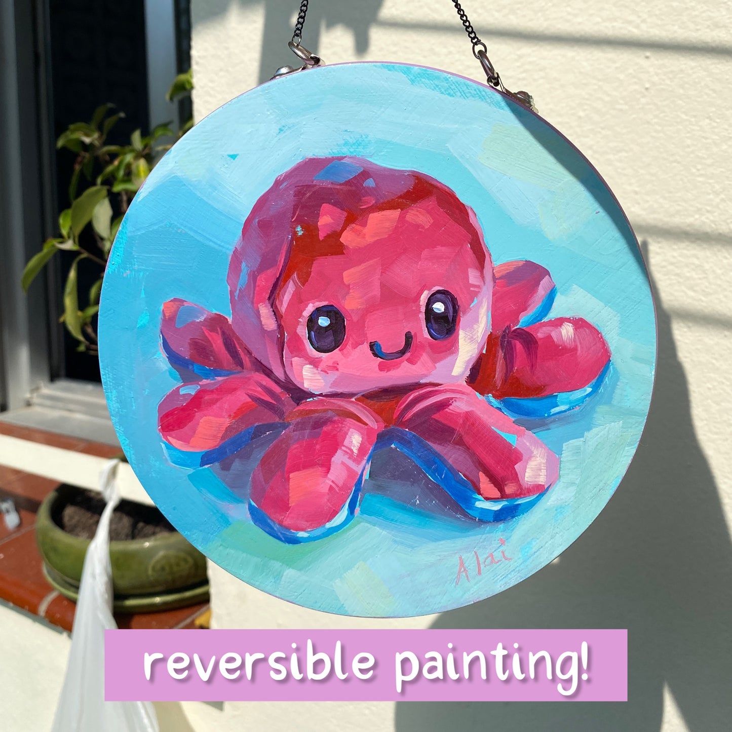 Pintura Original Reversible II - Pink/Blue Octoplushie
